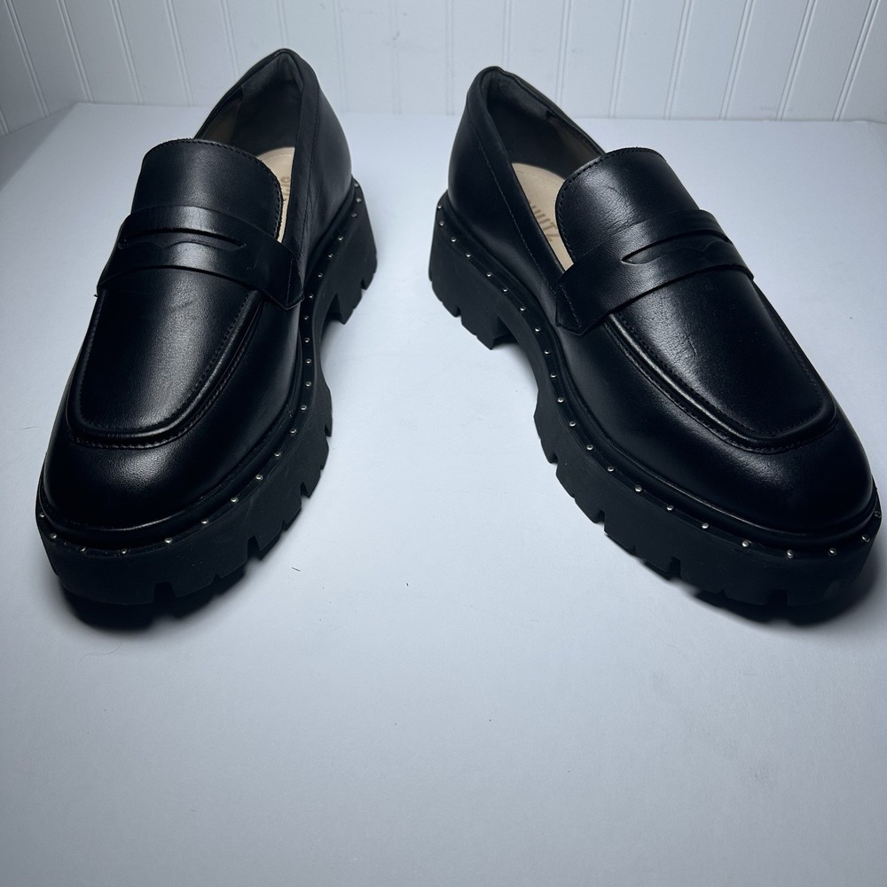 SCHUTZ Black Loafers with Studded Sole